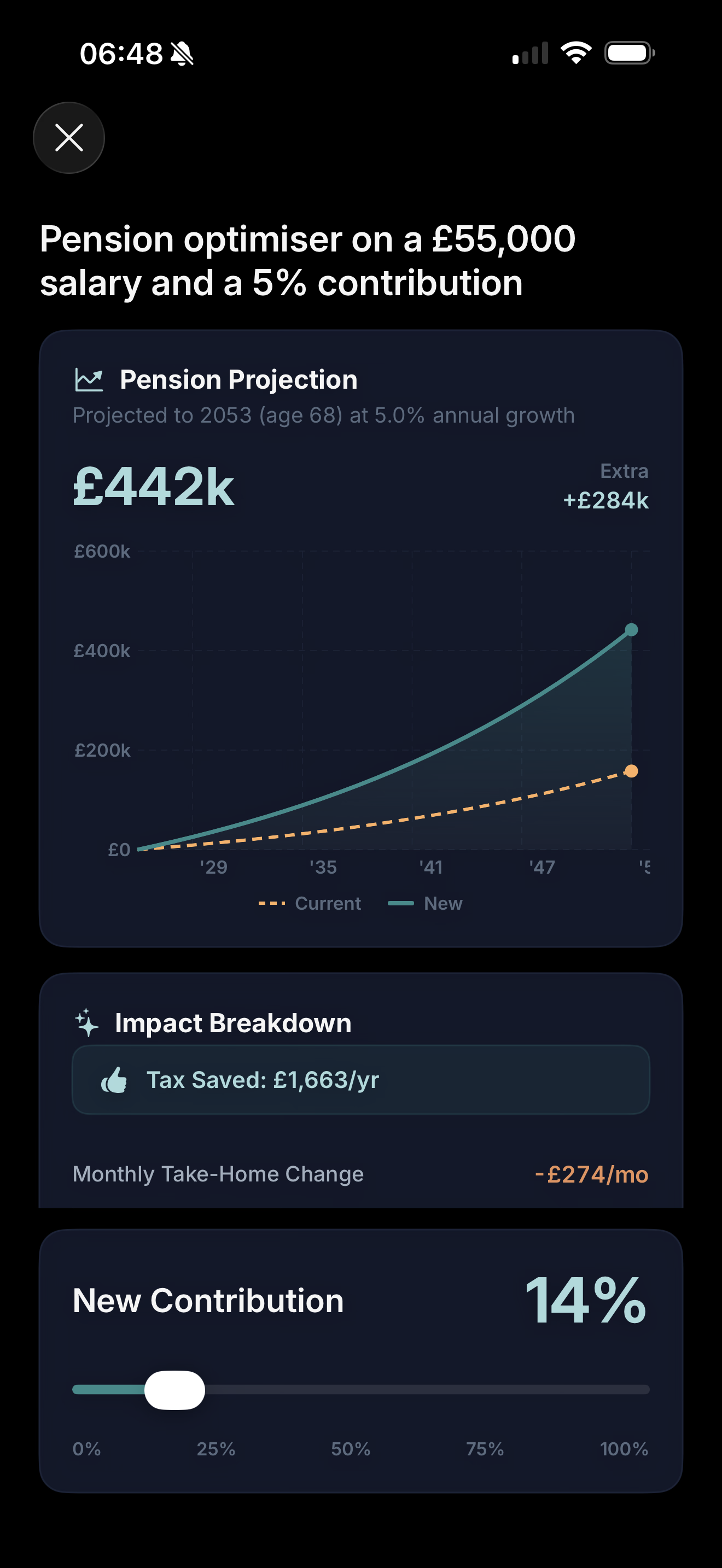 SalarySnap dark mode